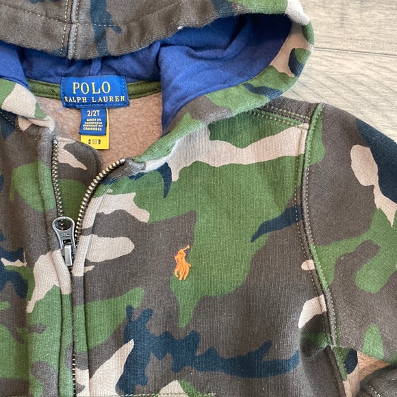Polo Ralph Lauren Camo Hoodie Full Zip 2T - Picture 3 of 4